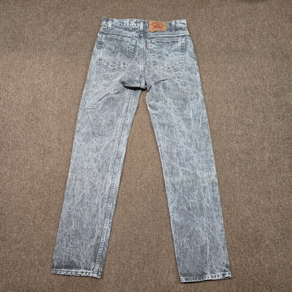 Vintage Levi's 505 Jeans Mens 32x34 Gray Acid Wash Made in USA 80s Faded - Picture 8 of 9